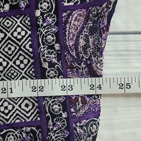 Mystree patchwork print with black lace womens peasant blouse Size S NWT - Picture 15 of 15